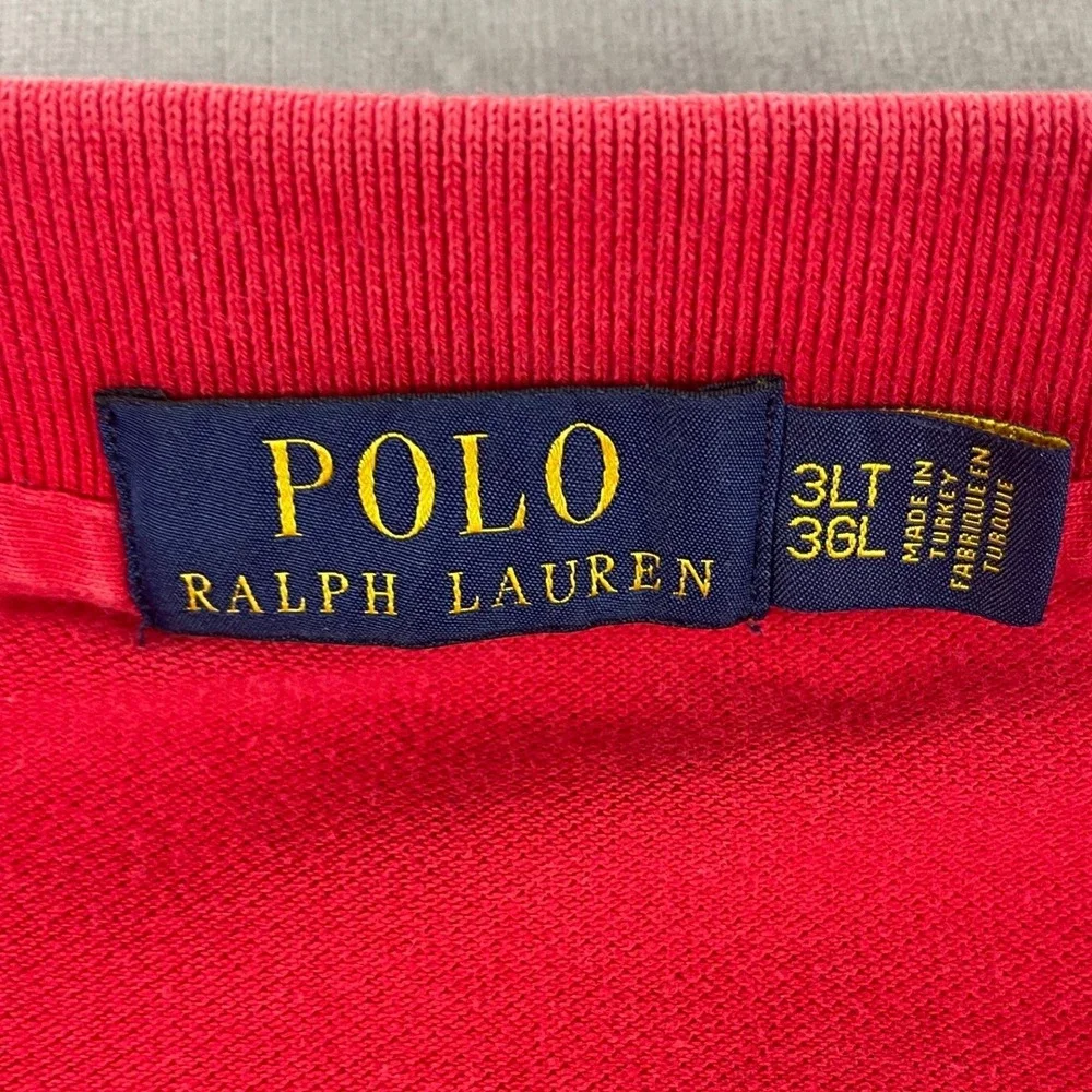 Polo Ralph Lauren Men 3LT Red Polo Shirt Short Sleeve Pony Logo